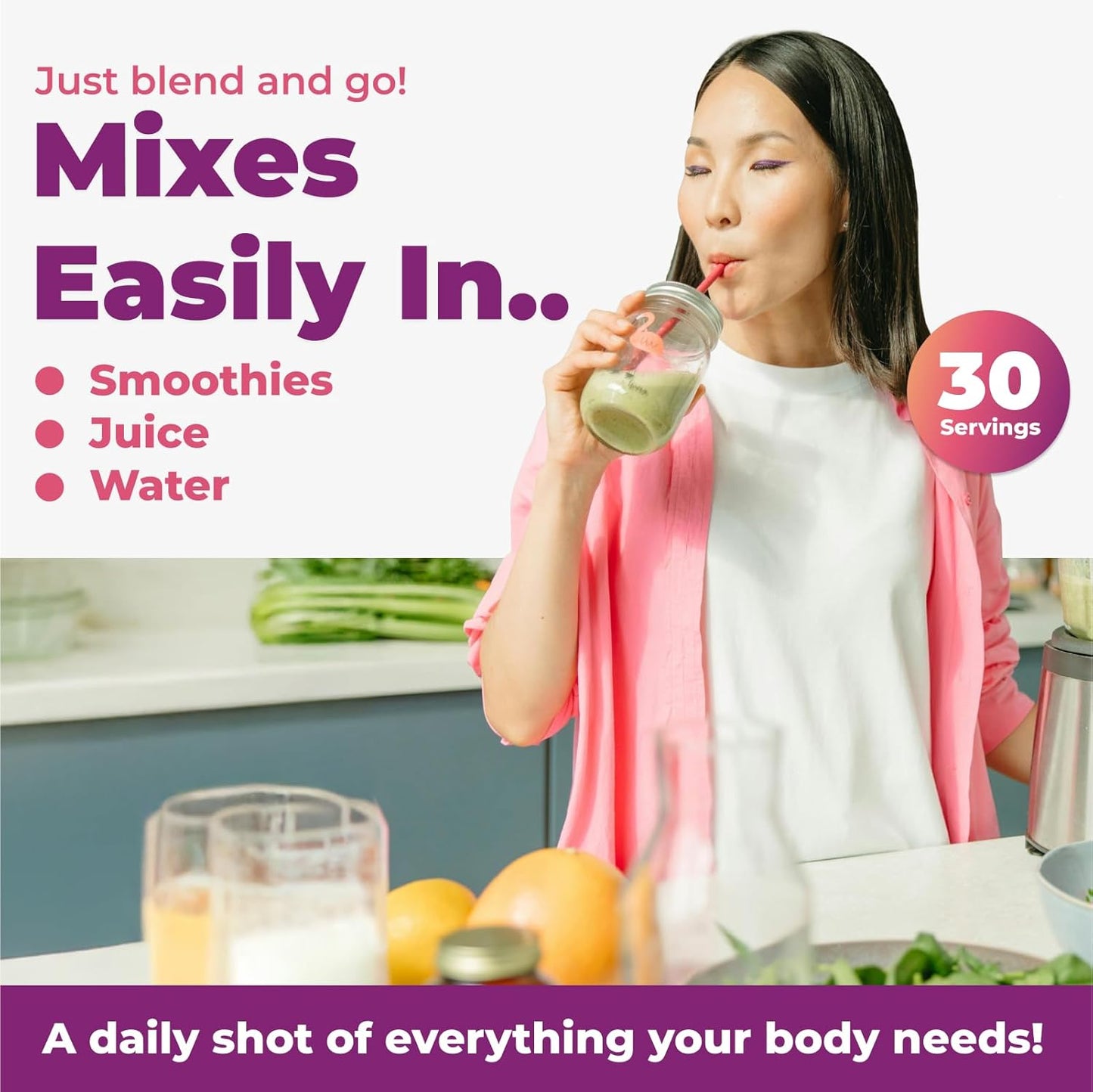 Imix Nutrition MultiAbsorb Immune Booster Powder - Vitamins, Minerals, Antioxidants for Optimal Health & Immune Support, Non-GMO, 30 Servings