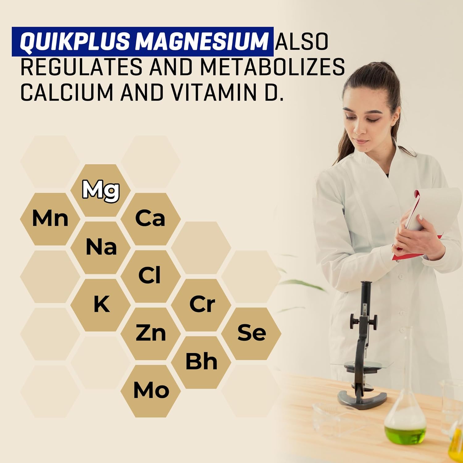 Imix Nutrition QuikPlus Magnesium Liquid Supplement - Muscle Relaxation, Nerve Health, Bone Support - Vegan, Gluten-Free - 80mg per Serving - 30 Servings - 2 fl oz