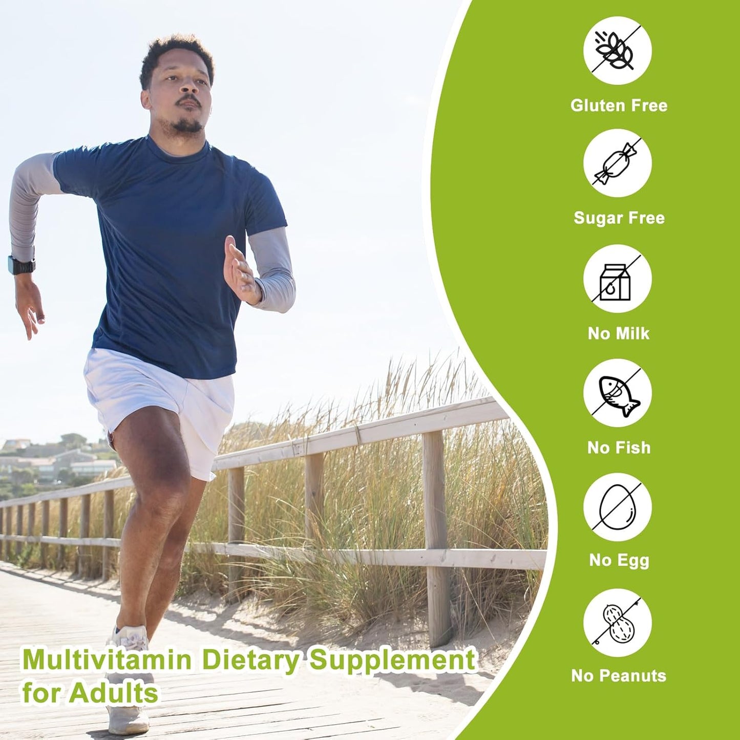 Immune Boosting Adult Multivitamin with Vitamin A, C, D3, E & Minerals for Energy & Brain Health, 150 Tablets, Gluten Free