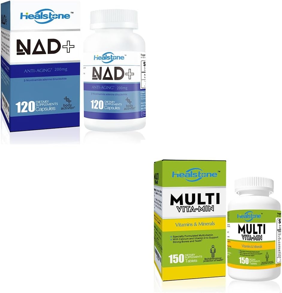 Immune Boosting Adult Multivitamin/Multimineral with 200mg NAD+ Capsules for Anti Aging in Women and Men