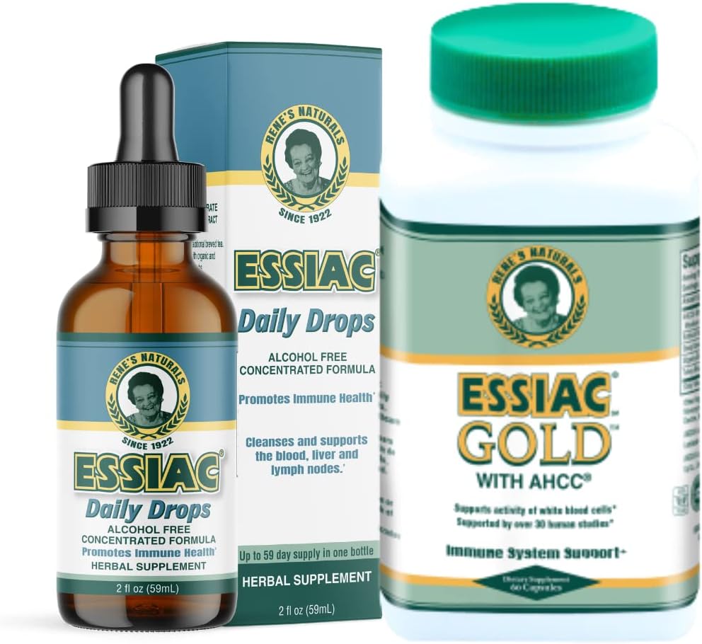 Immune-Boosting Essiac Tea Power Bundle with AHCC Mushroom Extract for Daily Support