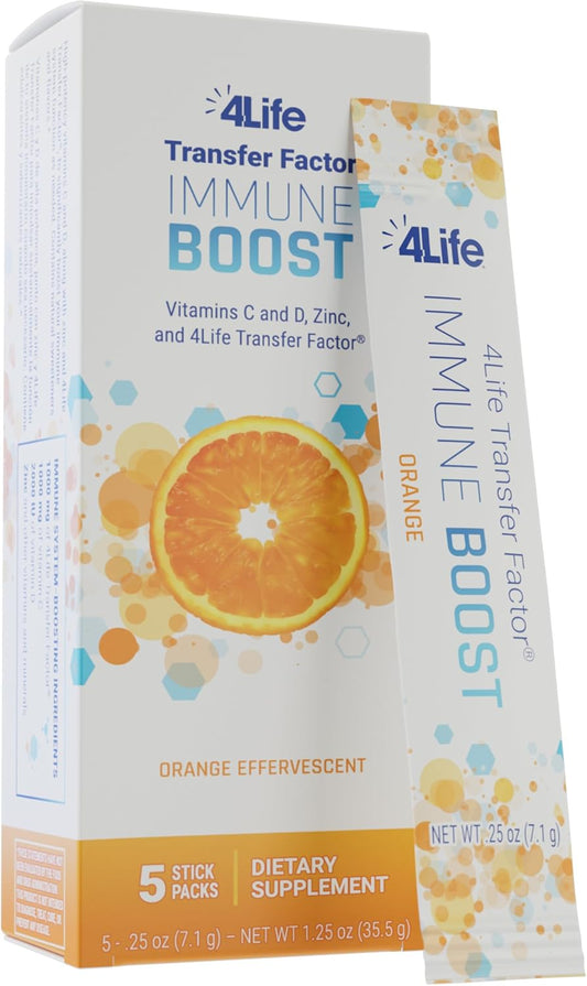 Immune Boosting Powder Packs with Transfer Factor, Zinc, and Vitamin C for Wide Spectrum Defense