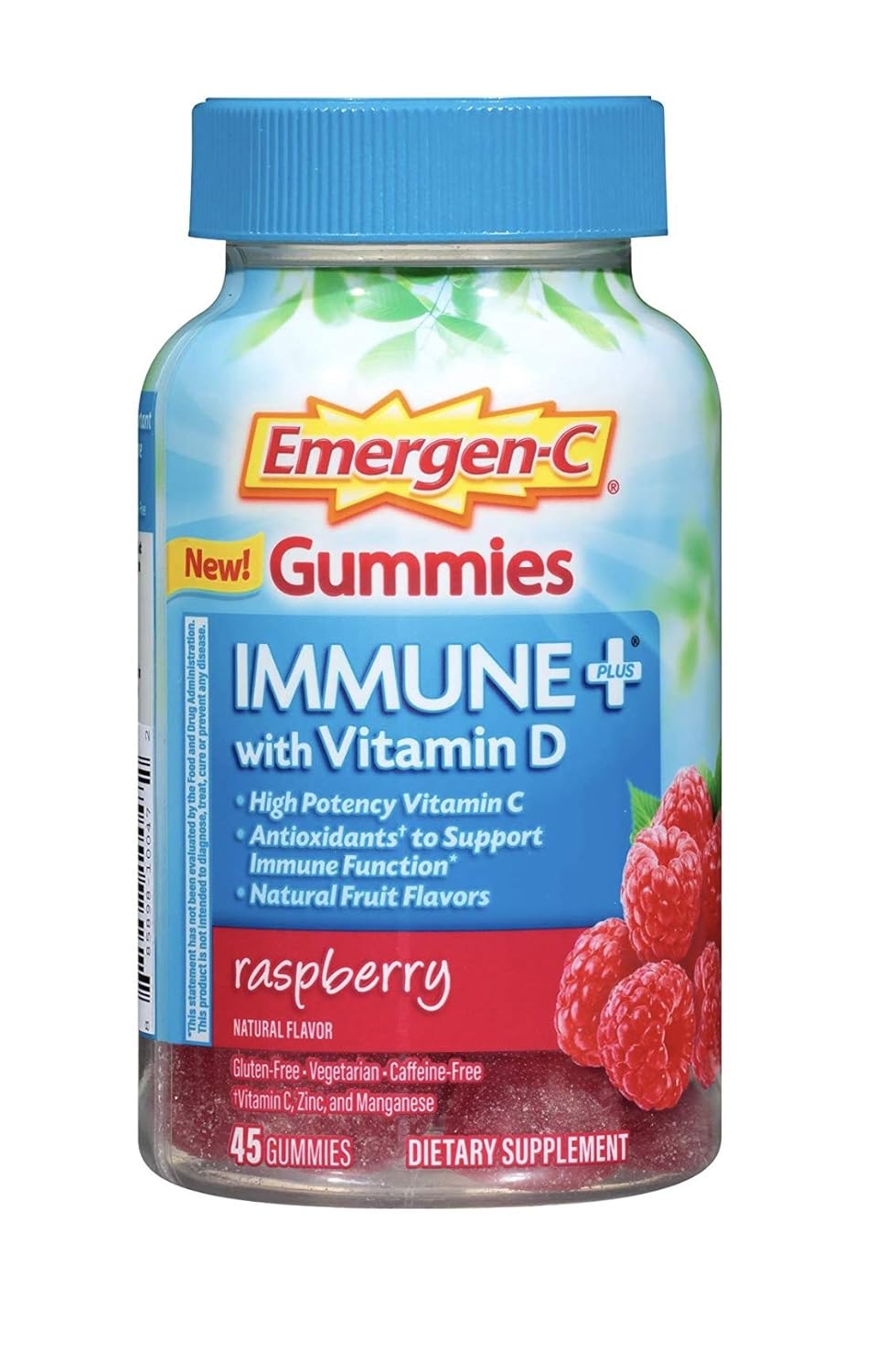 Immune-Boosting Raspberry Vitamin D Gummies - 90 Gummies Total