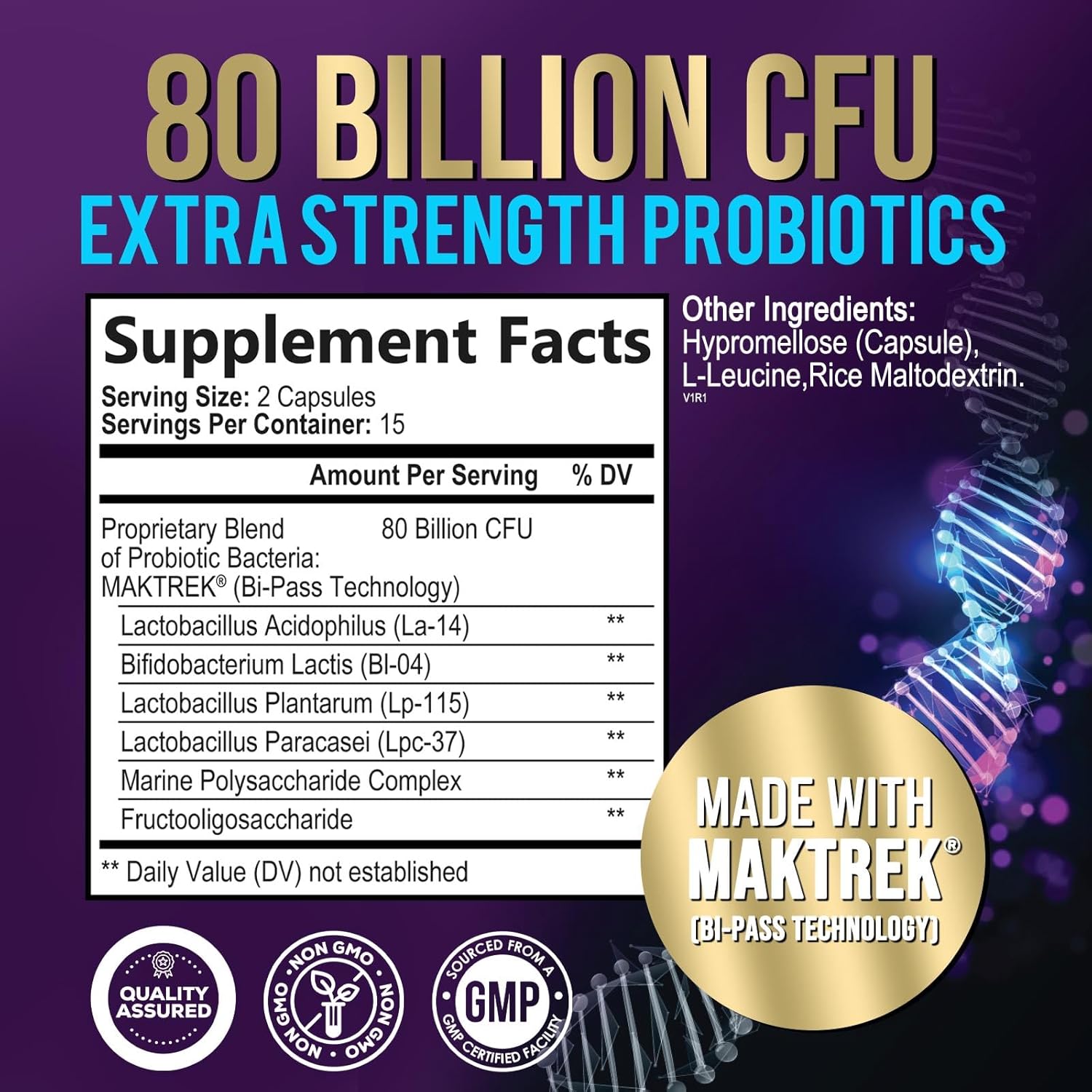Immune & Digestive Support Probiotic Supplement for Women - 80 Billion CFU + Prebiotics, Acidophilus - 30 Capsules
