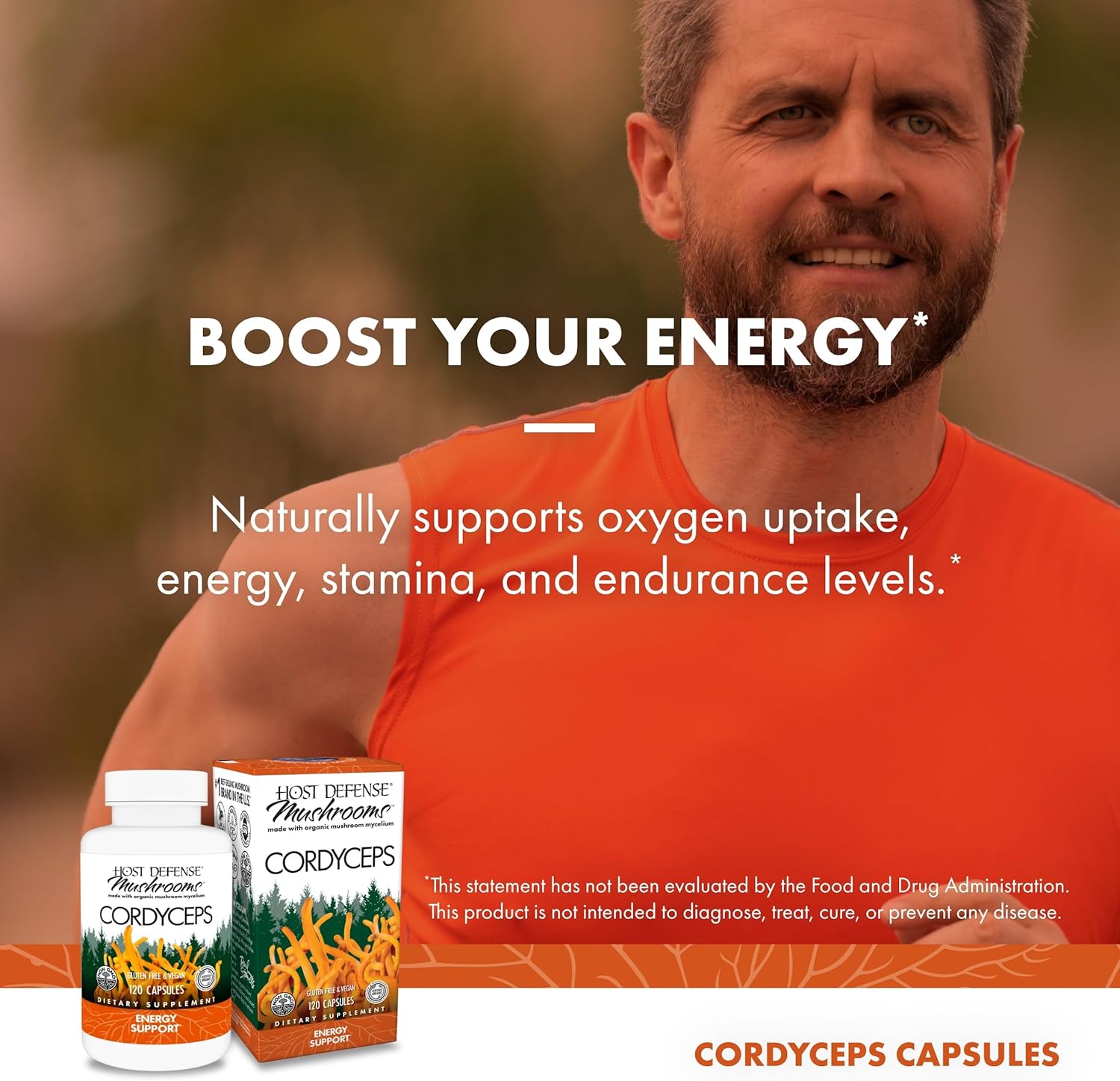 Immune & Energy Support Bundle: Cordyceps Capsules (120) + Lion's Mane Capsules (30) - Boost Brain Health, Memory & Focus*