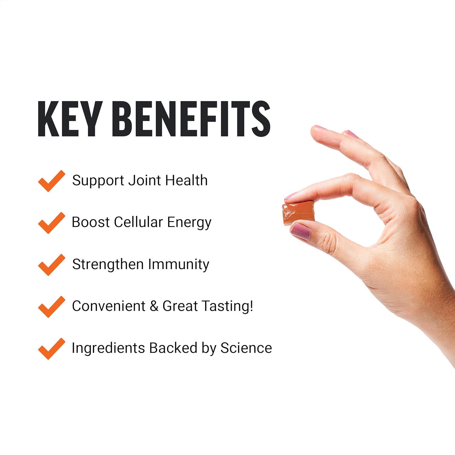 Immune & Joint Support Soft Chews with Acai and Turmeric Curcumin, 30 & 60 Count