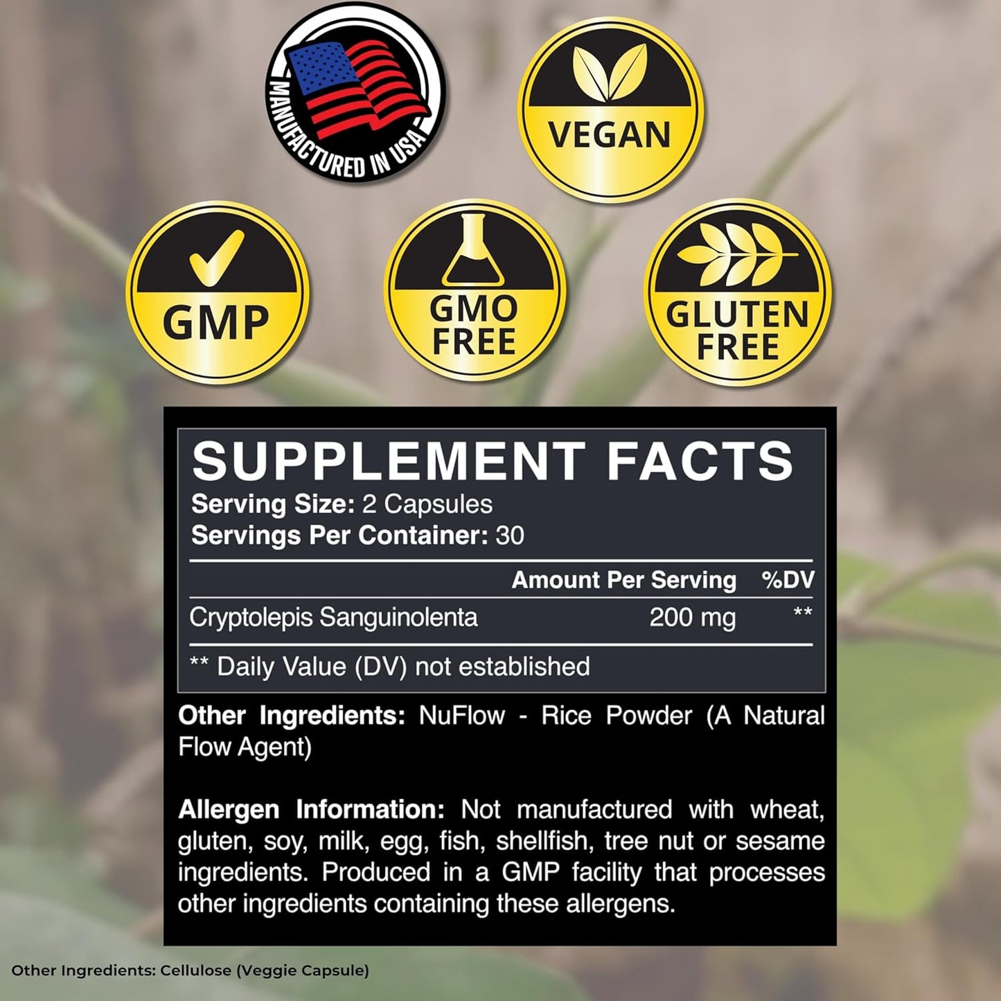 Immune Support Bundle: Green Black Walnut Tincture and Cryptolepis Sanguinolenta Capsules for Zenmen