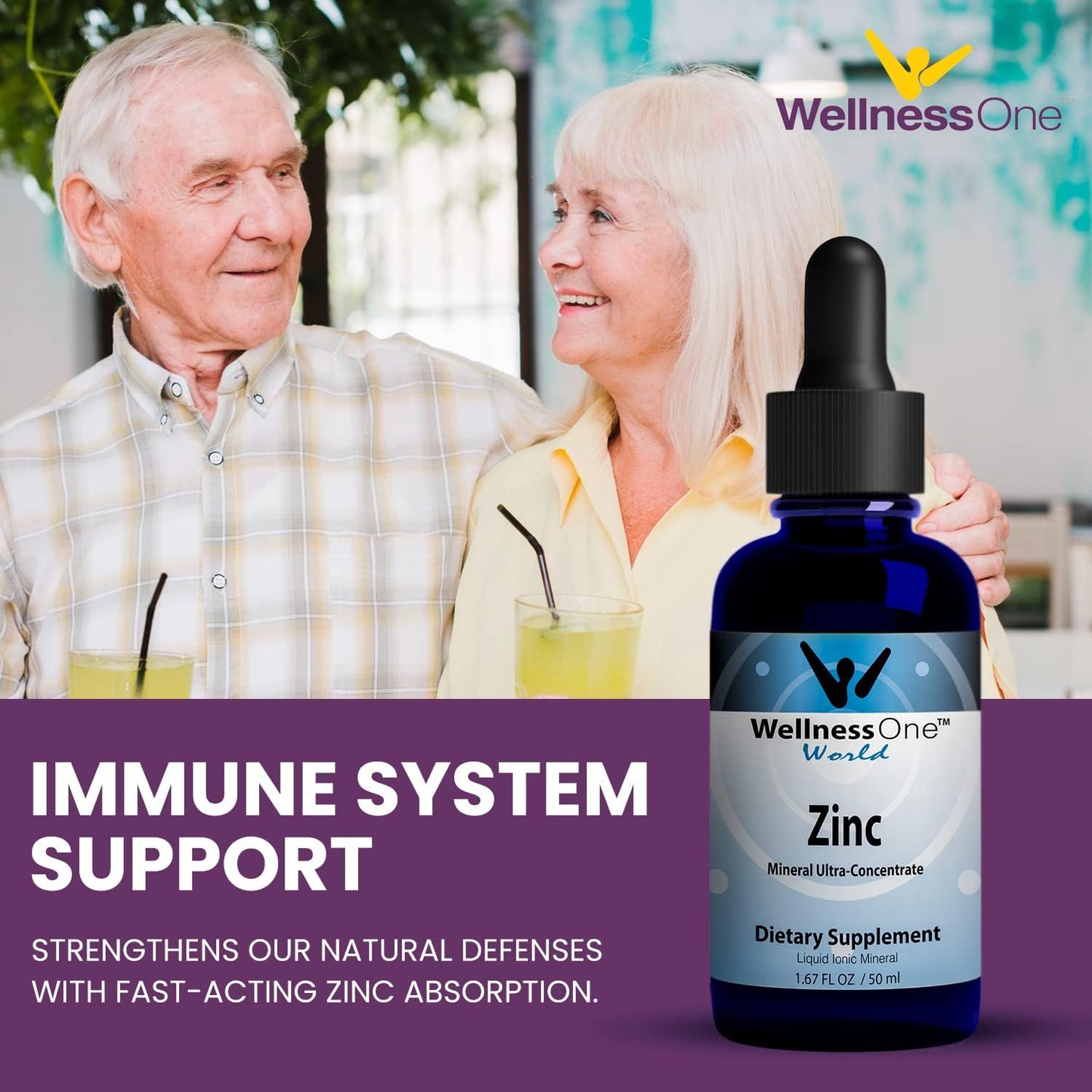 Immune Support Bundle: Liquid Zinc Drops & Proteolytic Enzymes for Digestive Health - 2 Pack Zinc & 90 Enzyme Capsules