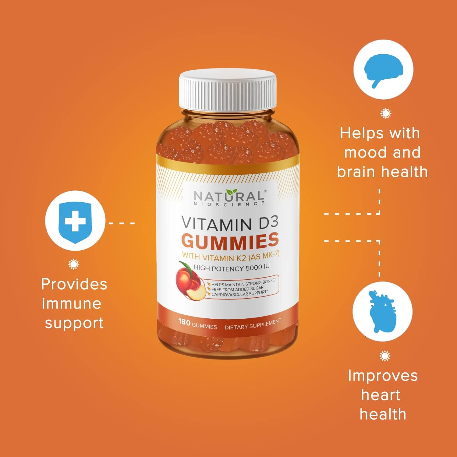 Immune Support Bundle: Sugar-Free Vitamin D & Elderberry Gummies - 240 Gummies, Gelatin-Free & Vegetarian