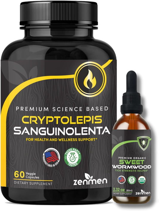 Immune Support Bundle: Sweet Wormwood Tincture and Cryptolepis Sanguinolenta Capsules for Zenmen