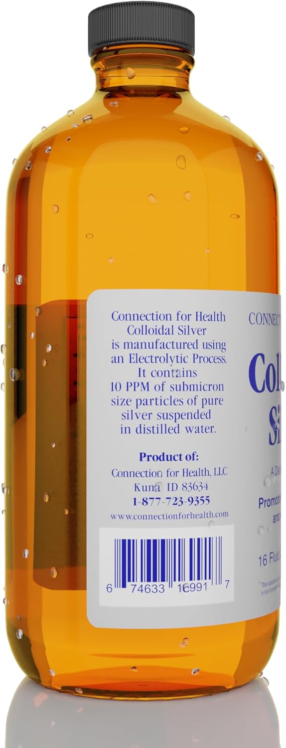 Immune Support Colloidal Silver Solution - 10 PPM - Various Sizes - Boosts Health and Well-being