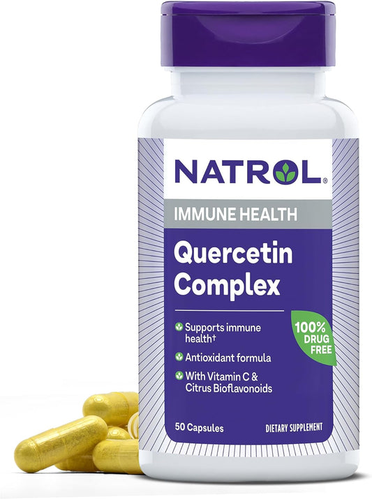 Immune Support Dietary Supplement with Quercetin, Vitamin C, and Bioflavonoids - 50 Capsules