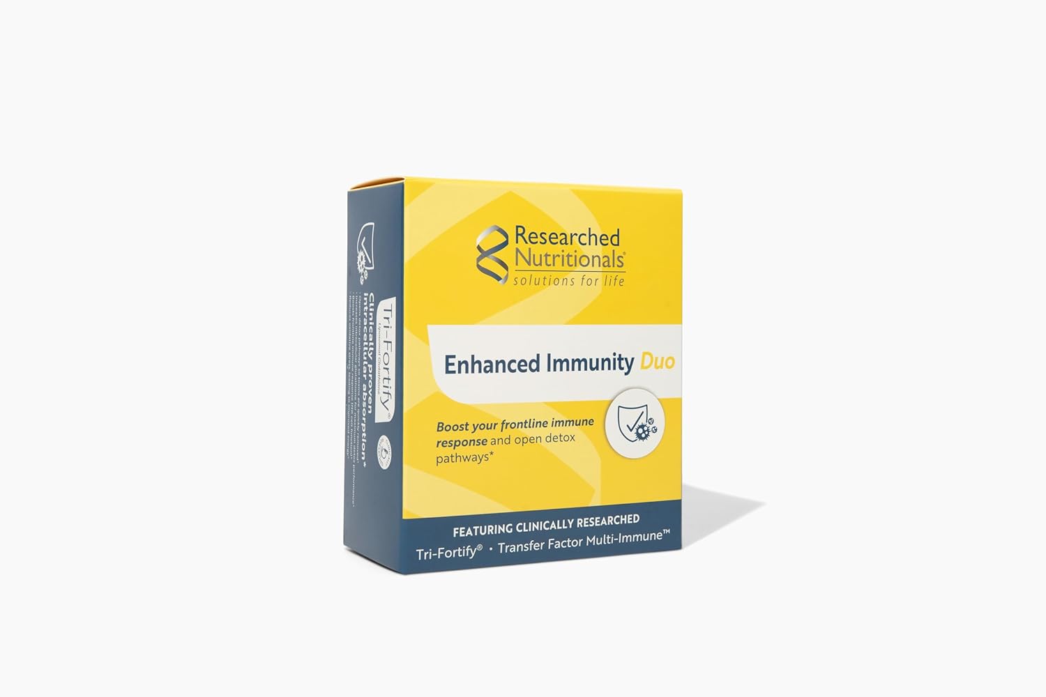 Immune Support Duo: Liposomal Glutathione Liquid + Colostrum & Mushrooms Supplement (450mg) - Tri-Fortify + Transfer Factor Multi-Immune (2 Piece Set)