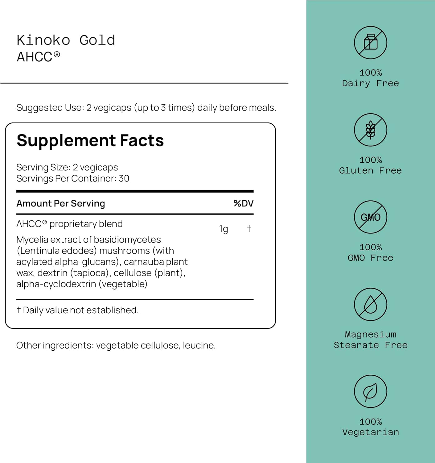 Immune Support Healthy Aging Bundle with Kinoko Gold AHCC and Oligonol Lychee Extract - Enhance Quality of Life
