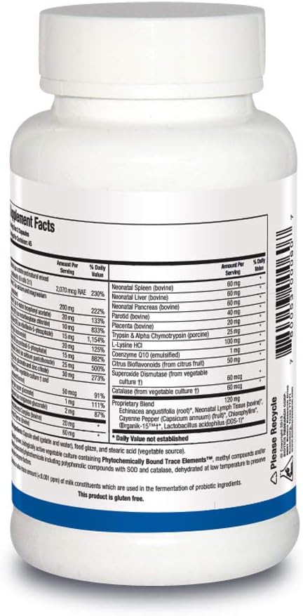 Immune Support Multivitamin with Echinacea, Cayenne Pepper, Probiotics - 90 Capsules by Biotics Research