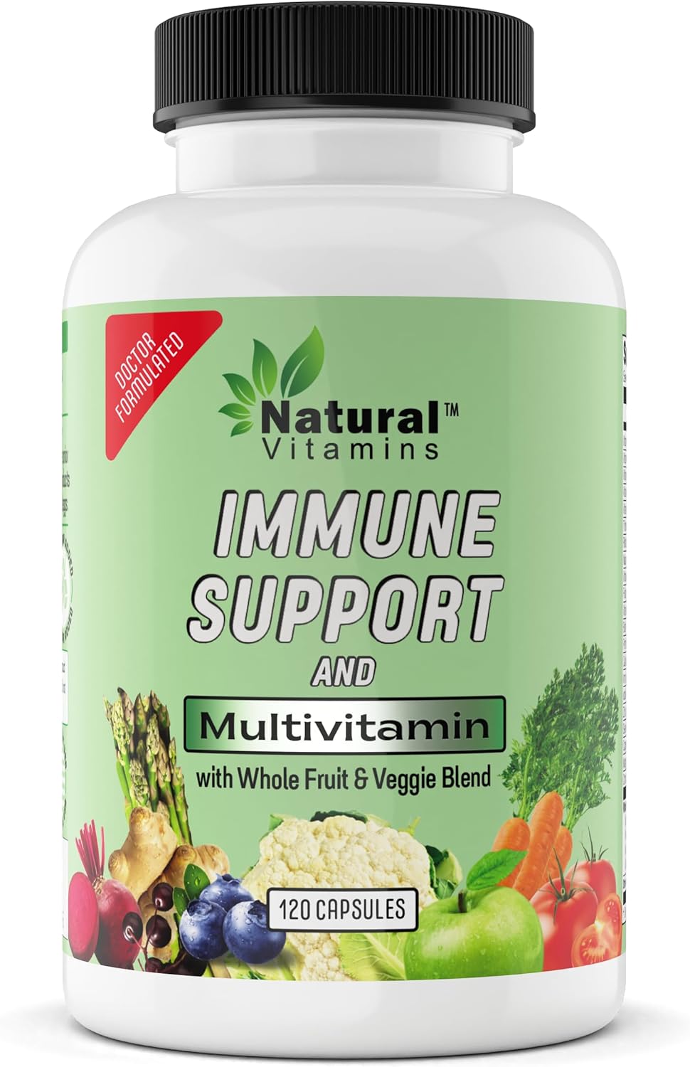 Immune Support Multivitamin with Fruits & Veggies - Packed with Antioxidants, Vitamins, and Minerals for Daily Health Support