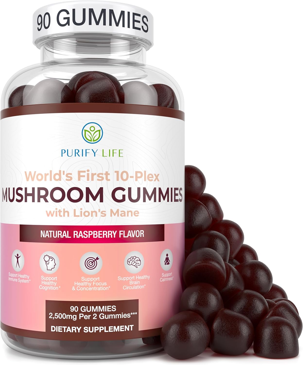 Immune Support Mushroom Complex & Saw Palmetto Gummies Bundle - Prostate and Hair Growth Supplements for Men and Women
