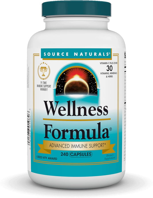 Immune Support Supplement - Source Naturals Wellness Formula Herbal Defense Complex - 240 Capsules