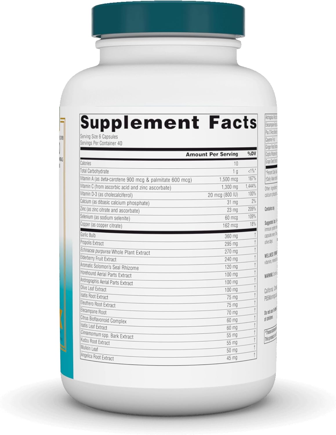 Immune Support Supplement - Source Naturals Wellness Formula Herbal Defense Complex - 240 Capsules