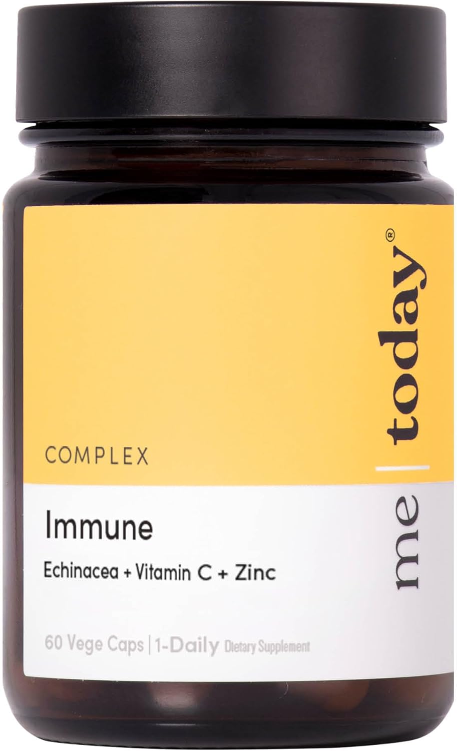 Immune Support Supplement for Adults with Echinacea, Vitamin C, and Zinc - Vegetarian Capsules, 60 Count