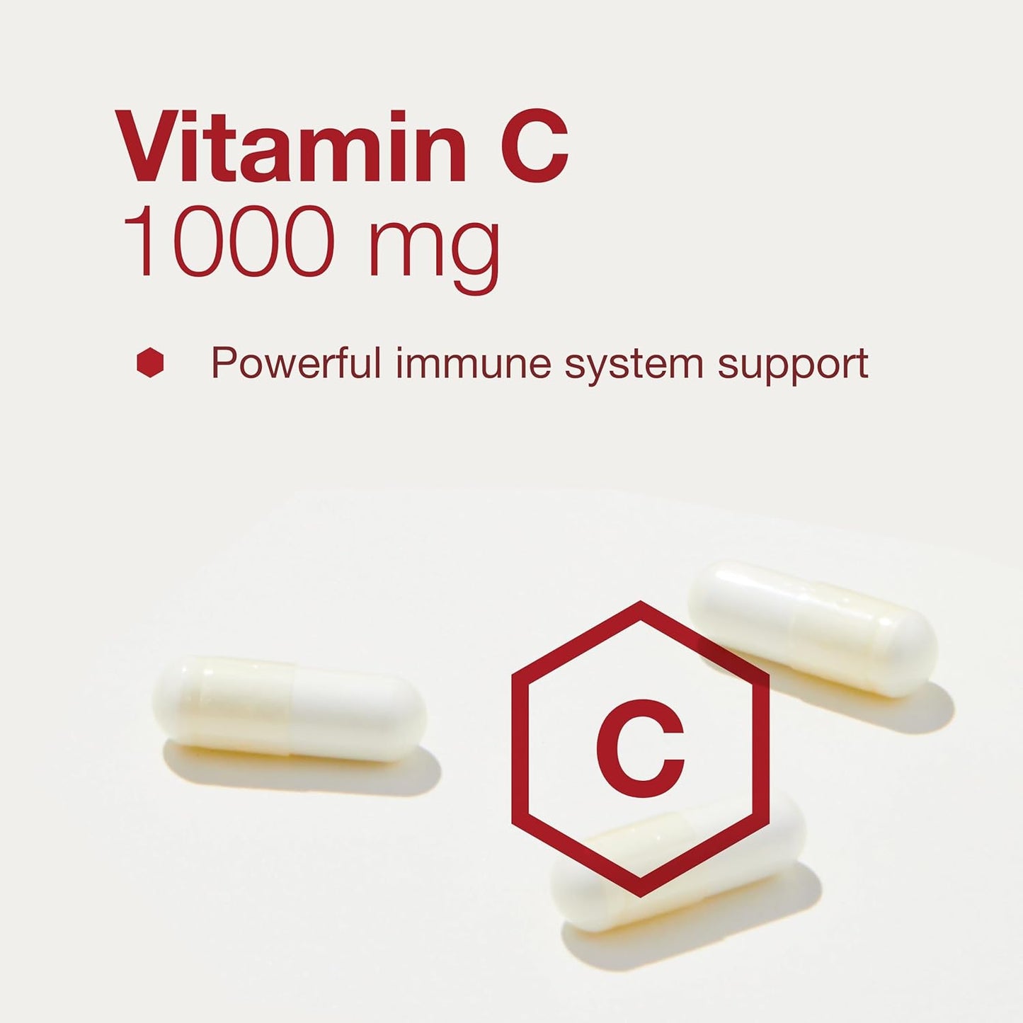 Immune Support Supplement: Protocol C-1000 + Zinc-15 - Vitamin C & Zinc Bisglycinate - Antioxidants - 120 Veg Capsules