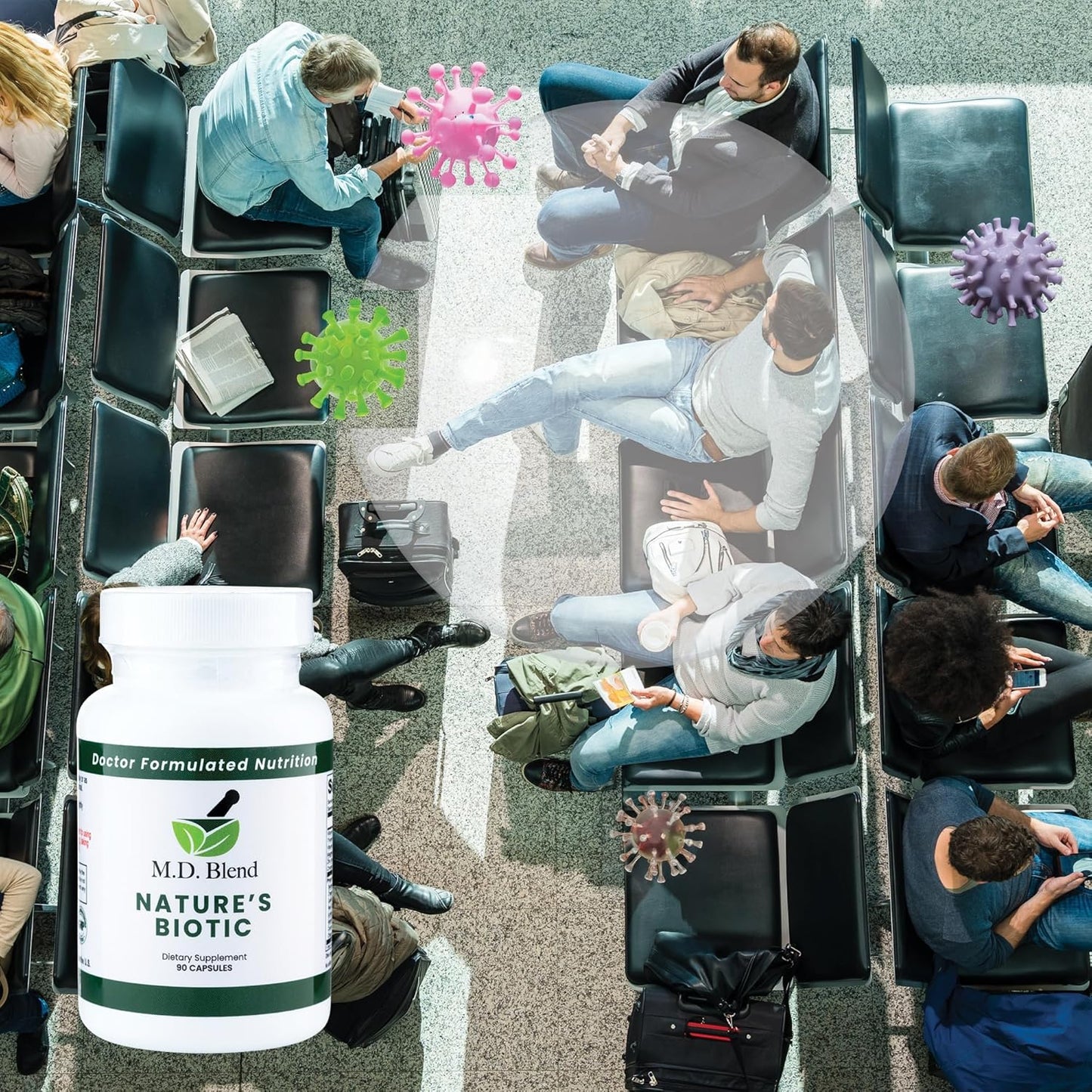 Immune Support Supplement with Berberine, Oregano, Garlic, Magnesium, Zinc - Expert Formulated for Wellness - 90 Capsules