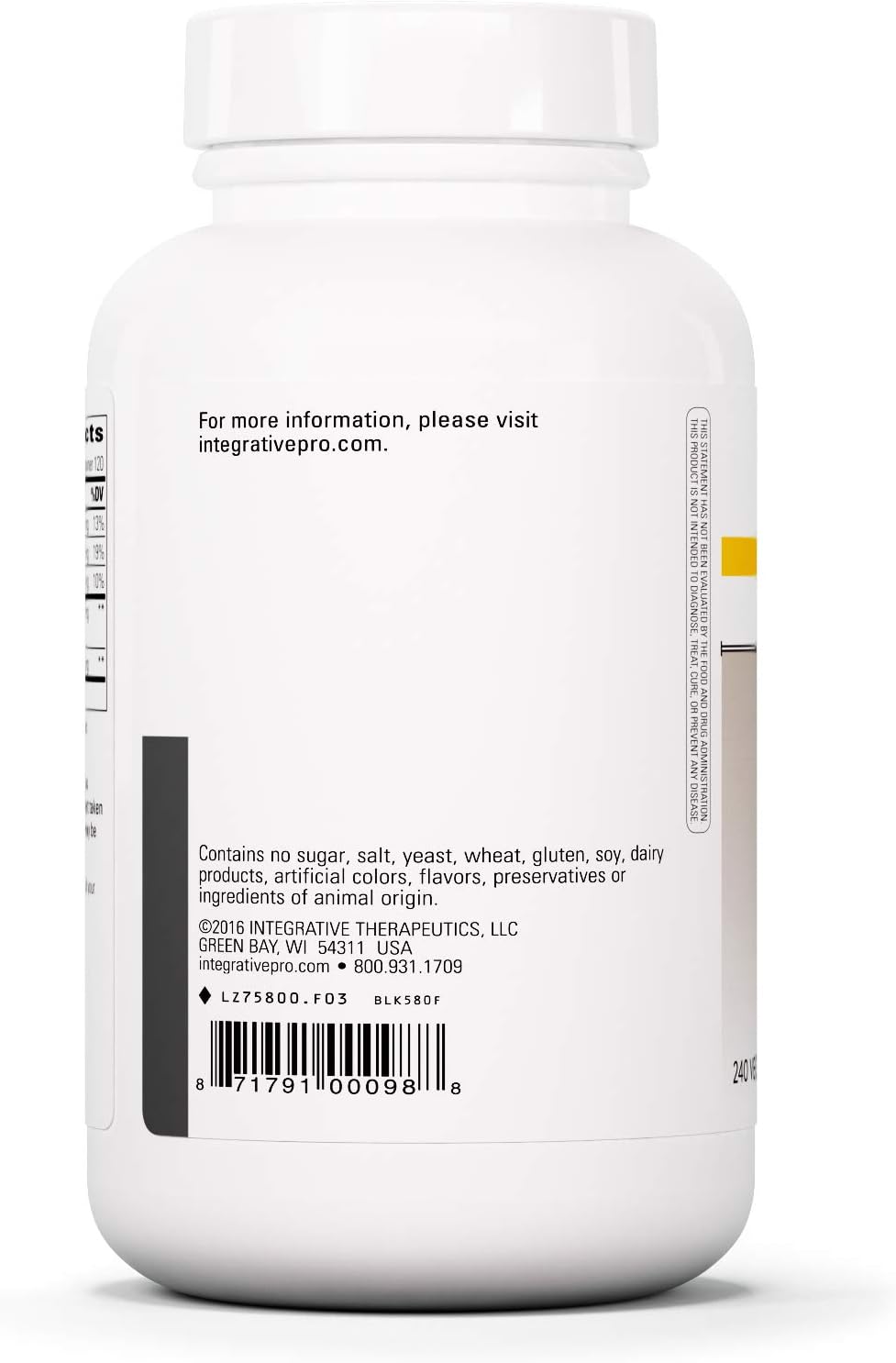Immune Support Supplement with IP-6 and Inositol - Integrative Therapeutics Cellular Forte - 240 Capsules - Gluten-Free, Dairy-Free, Vegan