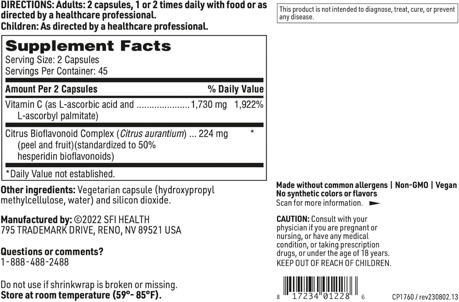 Immune Support Vitamin C Blend with Bioflavonoids - 90 Capsules by Klaire Labs