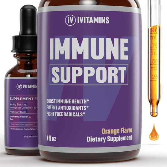 Immune Support Vitamin C Supplement for Adults - Boost Immunity - 1 fl oz