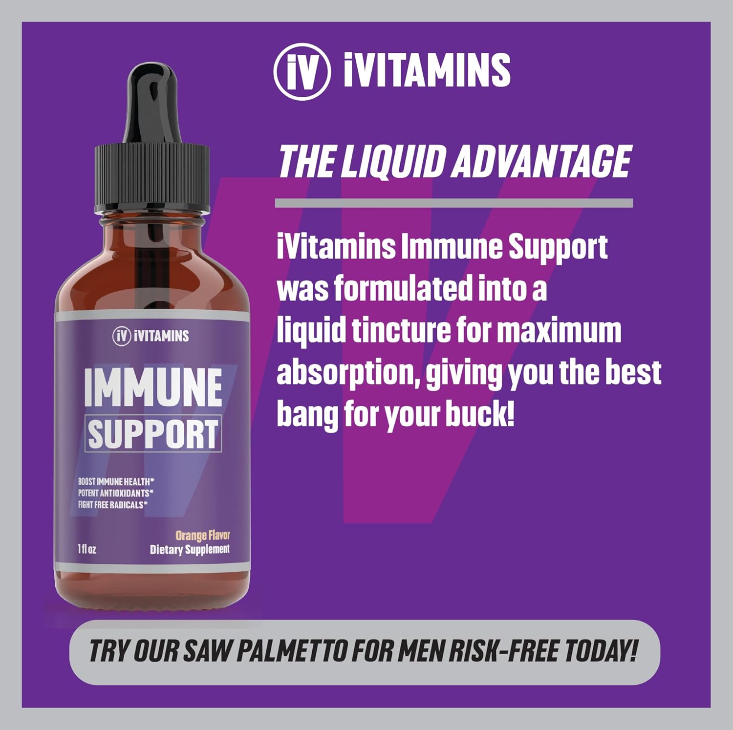 Immune Support Vitamin C Supplement for Adults - Boost Immunity - 1 fl oz