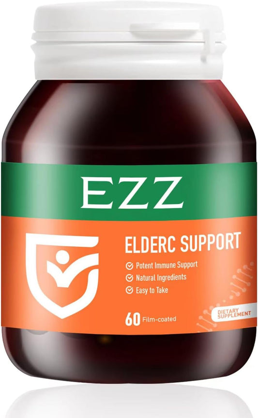 Immune System Boosting Vitamin C Capsules with Ascorbic Acid, Elderberry, Cherry, and Zinc - Healthy Support Supplement for Adults