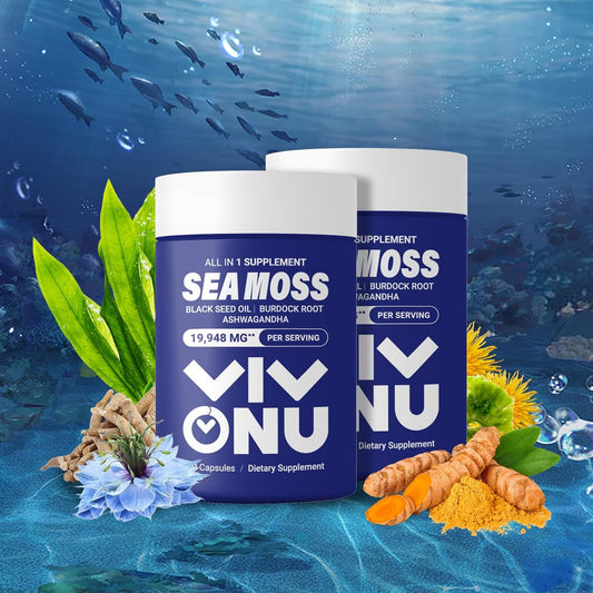 Immune System Support Capsules with Sea Moss, Black Seed Oil, Ashwagandha, and More