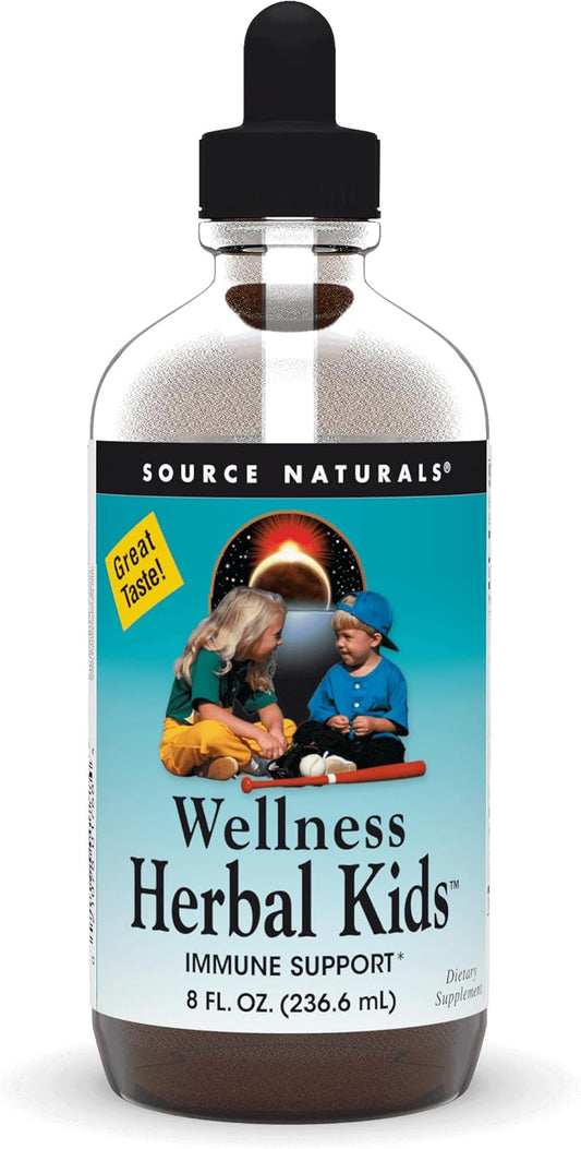 Immune System Support Herbal Kids Liquid Supplement with Echinacea, Yin Chiao, Elderberry - 8oz
