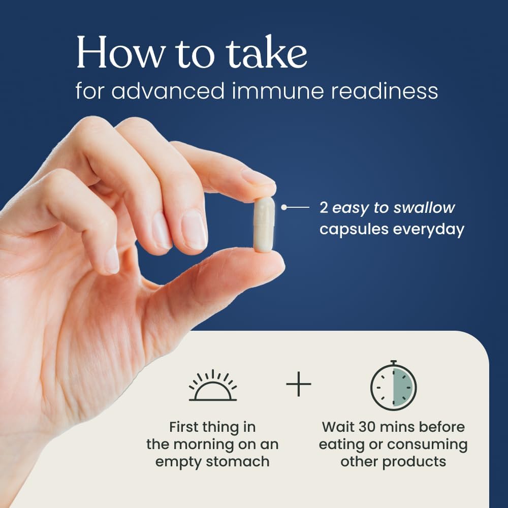 Immune System Support Supplement with Beta Glucan, Vitamin C, Resveratrol, and Selenium - 60 Capsules