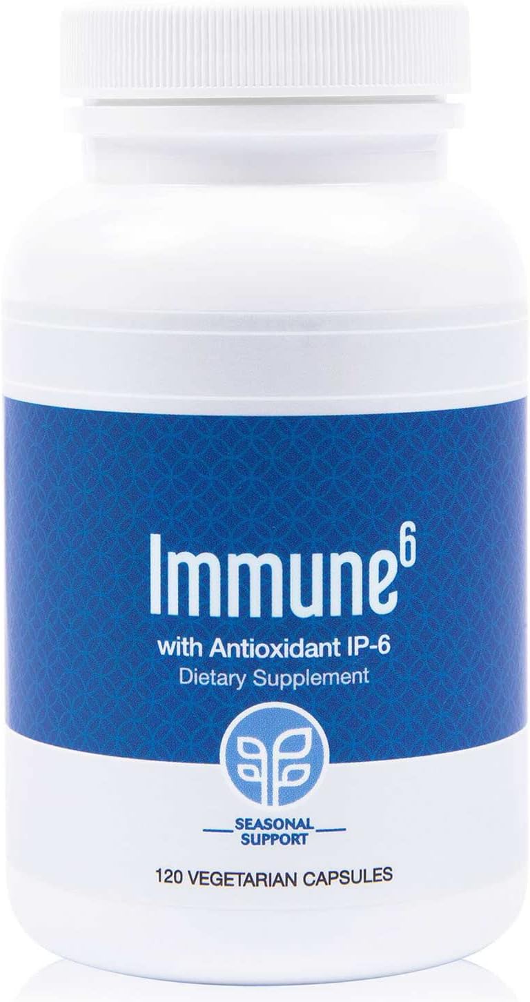 Immune6 Supplement - 120 Capsules with IP6, Selenium, Iron, Vitamin C & D3 for Immune Support. Boost Immunity with Pure Multi Vitamin Formula.