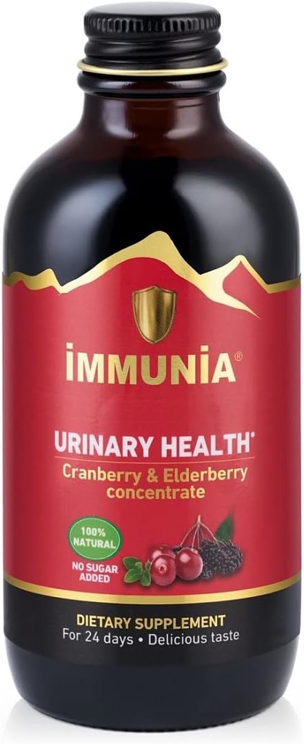 Immunia Cranberry & Elderberry Concentrate for Urinary Health - Natural Prevention of Infections - 5 ml/Day - 1-Pack