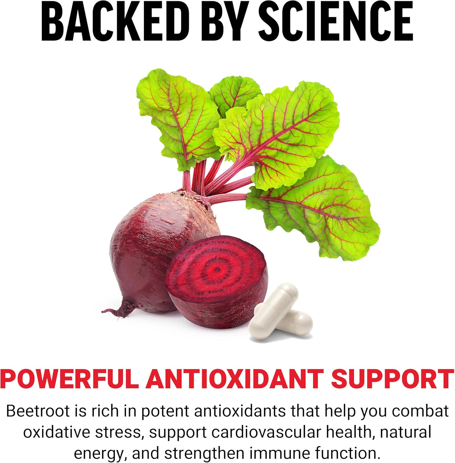 Immunity and Heart Health Support Supplement with Irish Sea Moss, Beet Root, Antioxidants - 120 Capsules, Non-GMO, Vegan