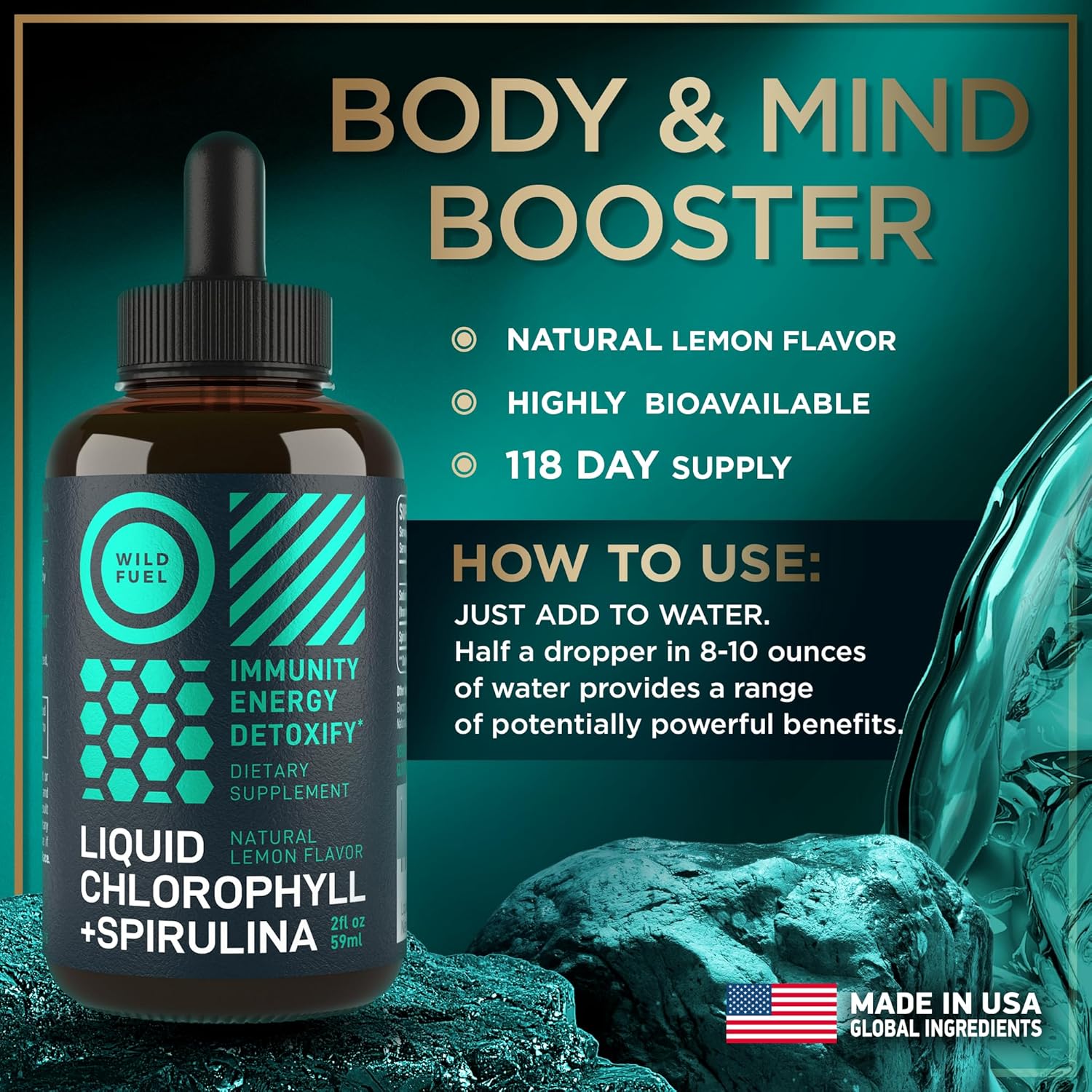Immunity and Oral Health Bundle: WILD FUEL Liquid Chlorophyll with Dental Probiotics