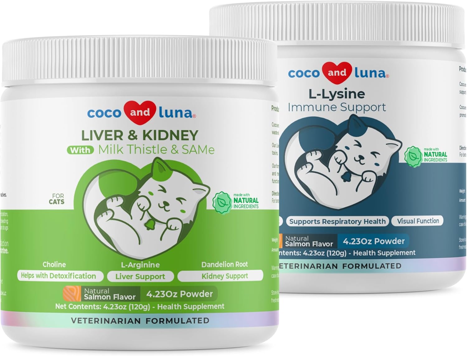 Immunity Boost + Liver & Kidney Support for Cats - Milk Thistle, Same, L-Arginine, Turmeric, Dandelion Root Detox