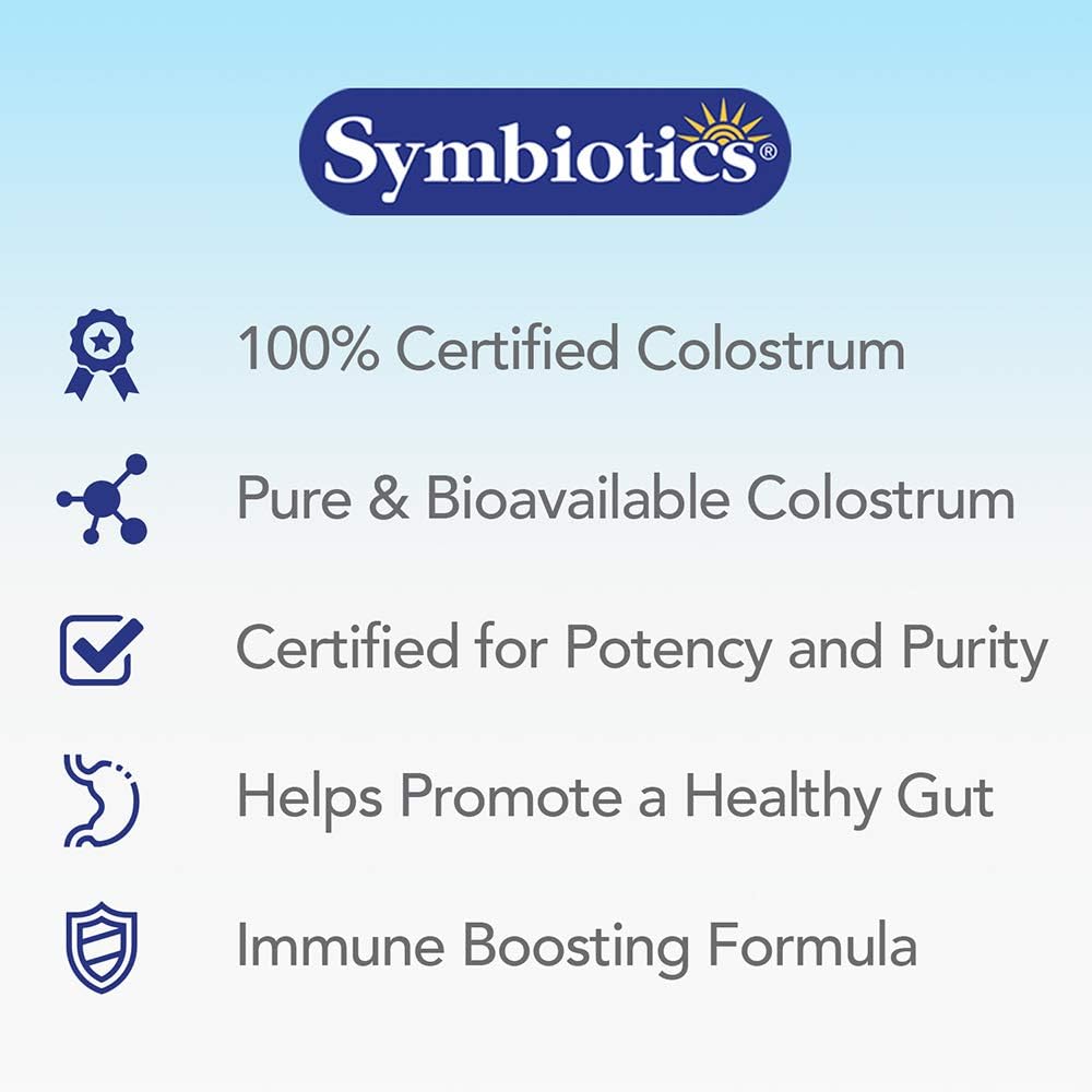 Immunity Support: Symbiotics Colostrum Plus Powder Supplement - 6.3 Ounces (180g)