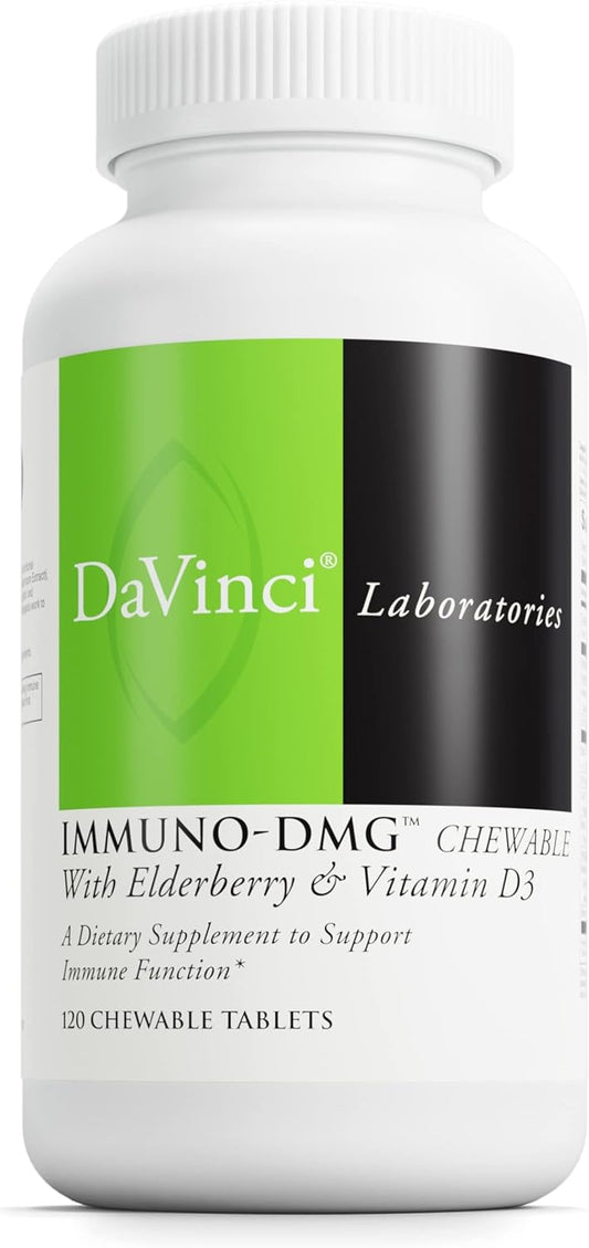 Immuno-DMG Chewable Tablets with Elderberry, Vitamin D3, and More for Cell and Immune Health - 120 Count
