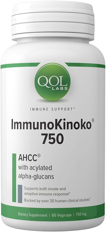 ImmunoKinoko 750 mg 60 Vcaps by QOL Labs - Boost Immune Health with Quality Ingredients