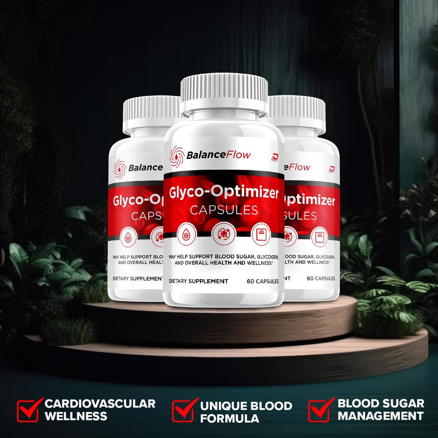 Indelo Balance Flow Capsules - Natural Maximum Strength Supplement for Healthy Glyco Levels - 2 Pack (120 Capsules)