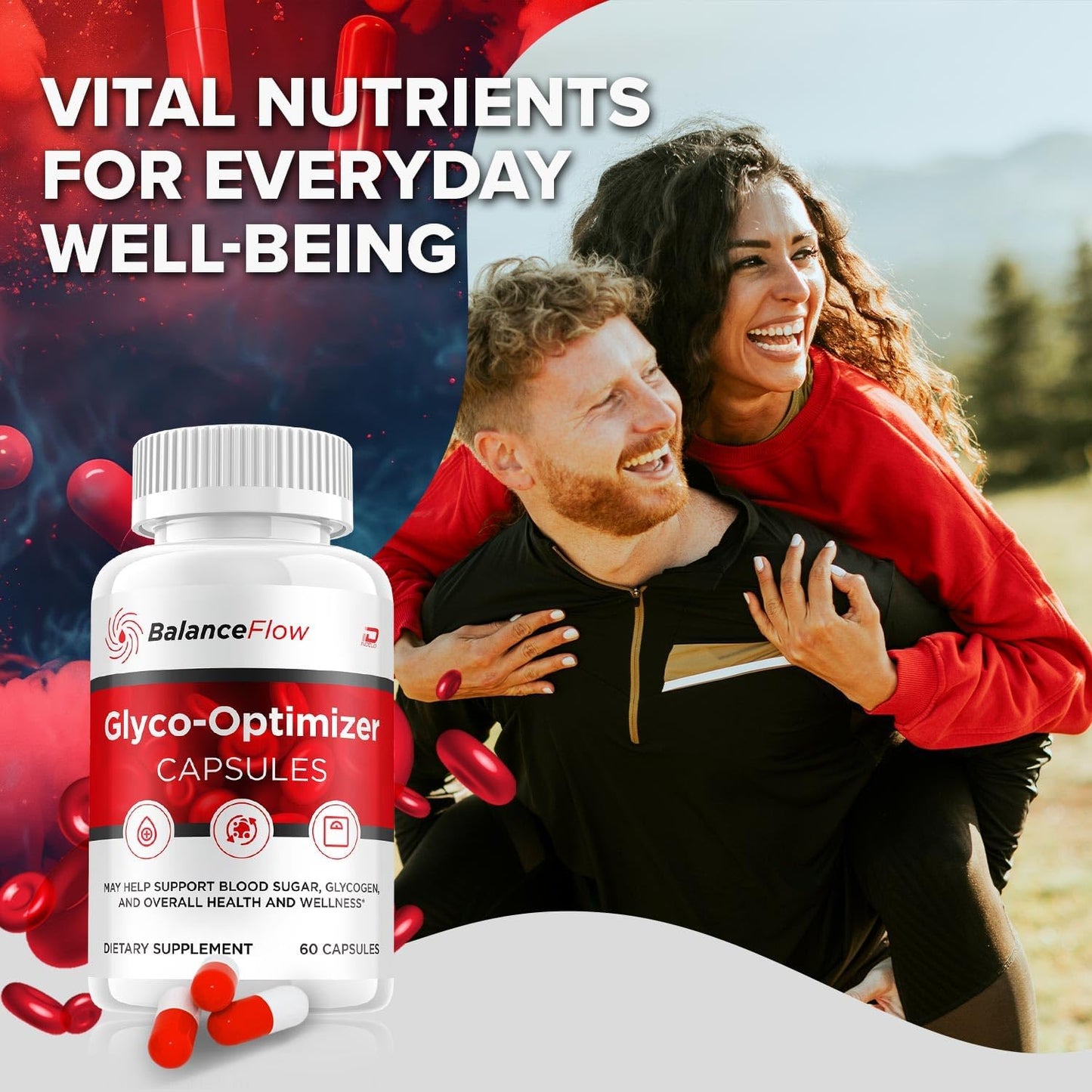 Indelo Balance Flow Capsules - Natural Maximum Strength Supplement for Healthy Glyco Levels - 2 Pack (120 Capsules)