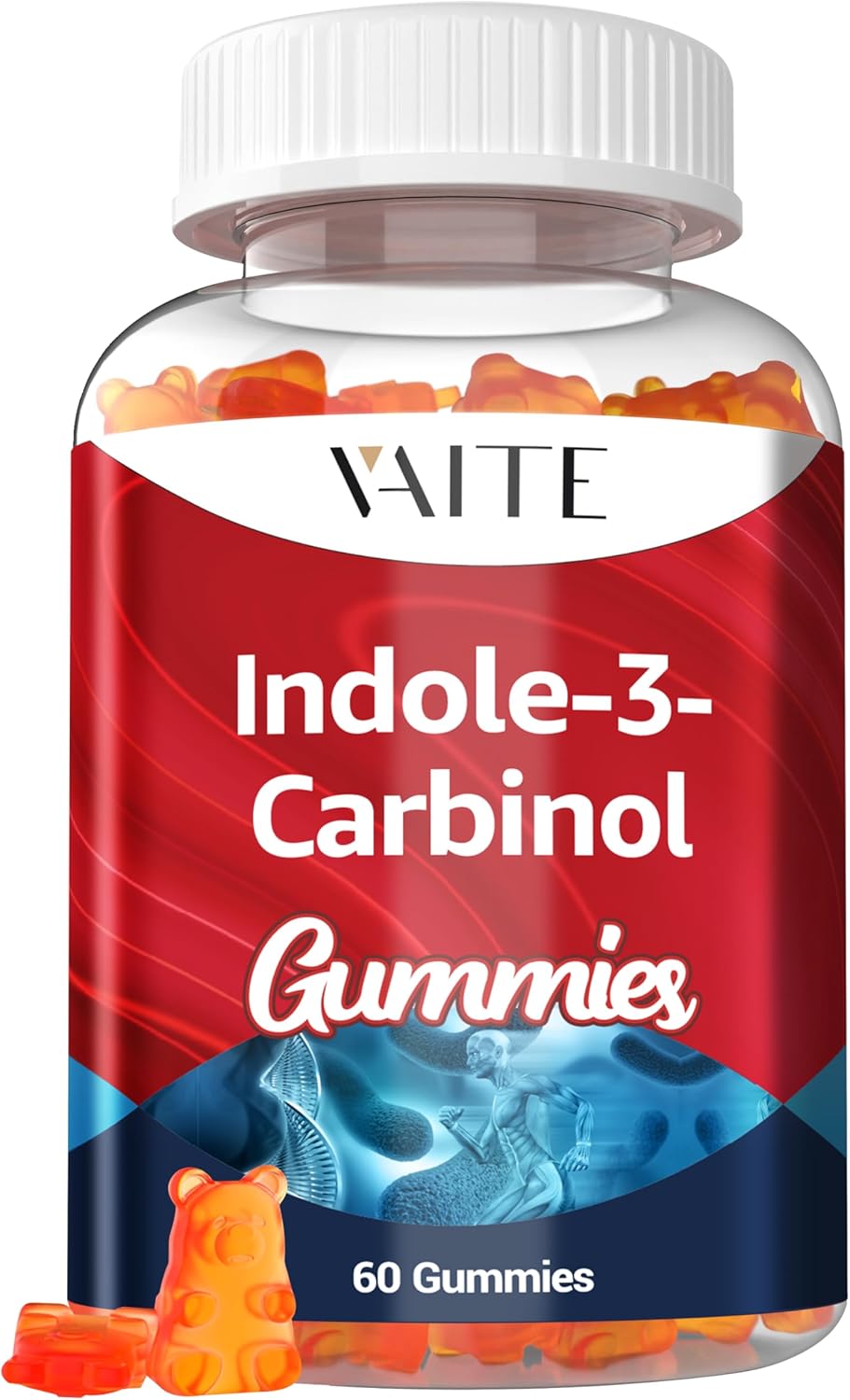 Indole-3-Carbinol Gummies 400mg - Hormonal Balance & Antioxidant Support - 60 Vegan Chewables for Men and Women - Non-GMO & Gluten-Free