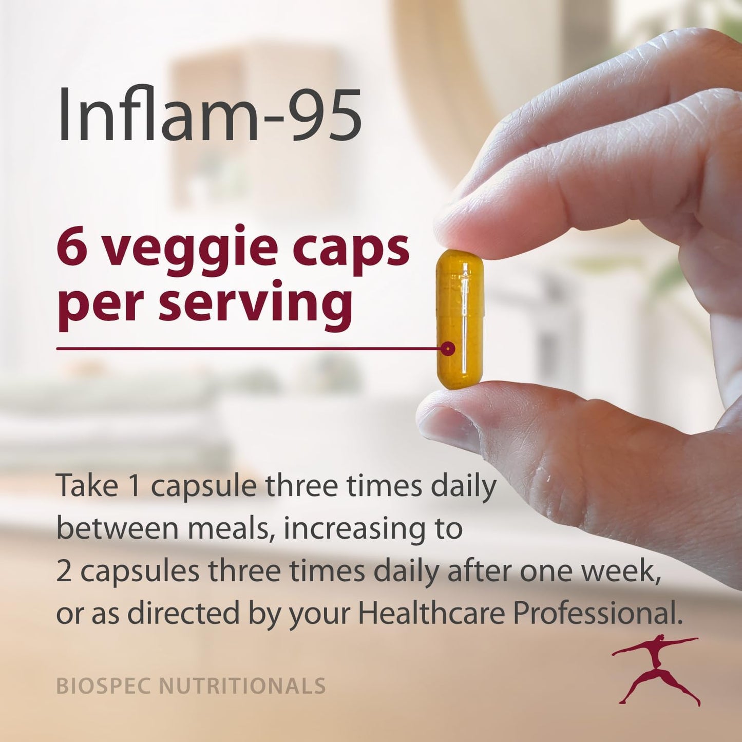 Inflam-95 Supplement - Ginger, Curcumin, Boswellia, Nettle Leaf Extract, Bioperine - 2,000mg - Inflammatory Response Support