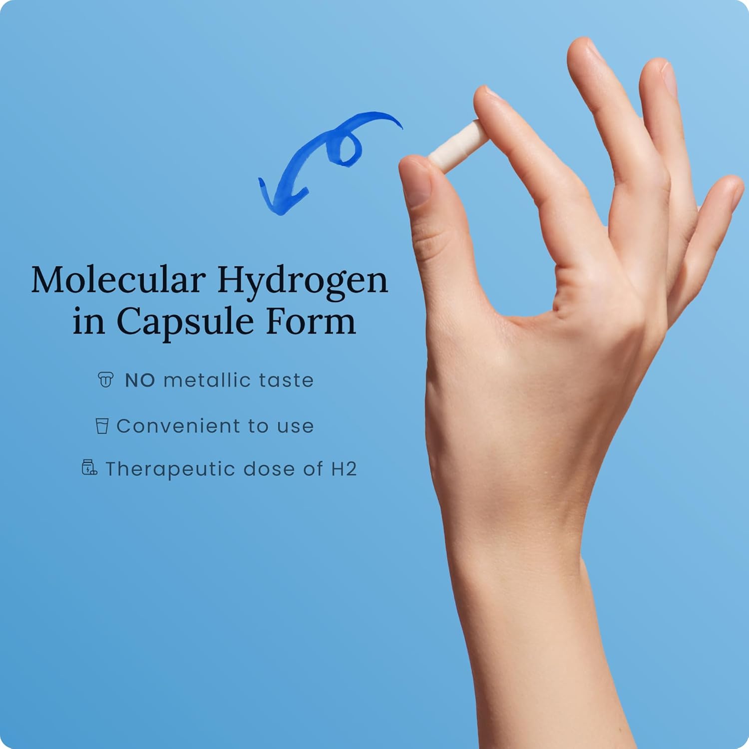 Ingestible Molecular Hydrogen Supplement 90ct - Antioxidant & Mineral Complex - Alternative to H2 Tablets & Hydrogen Water