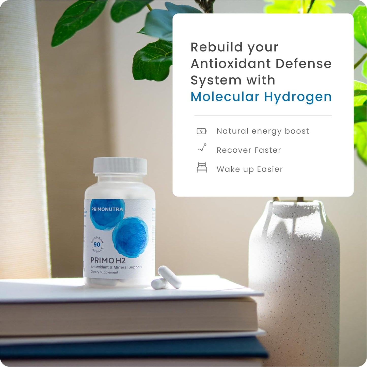 Ingestible Molecular Hydrogen Supplement 90ct - Antioxidant & Mineral Complex - Alternative to H2 Tablets & Hydrogen Water