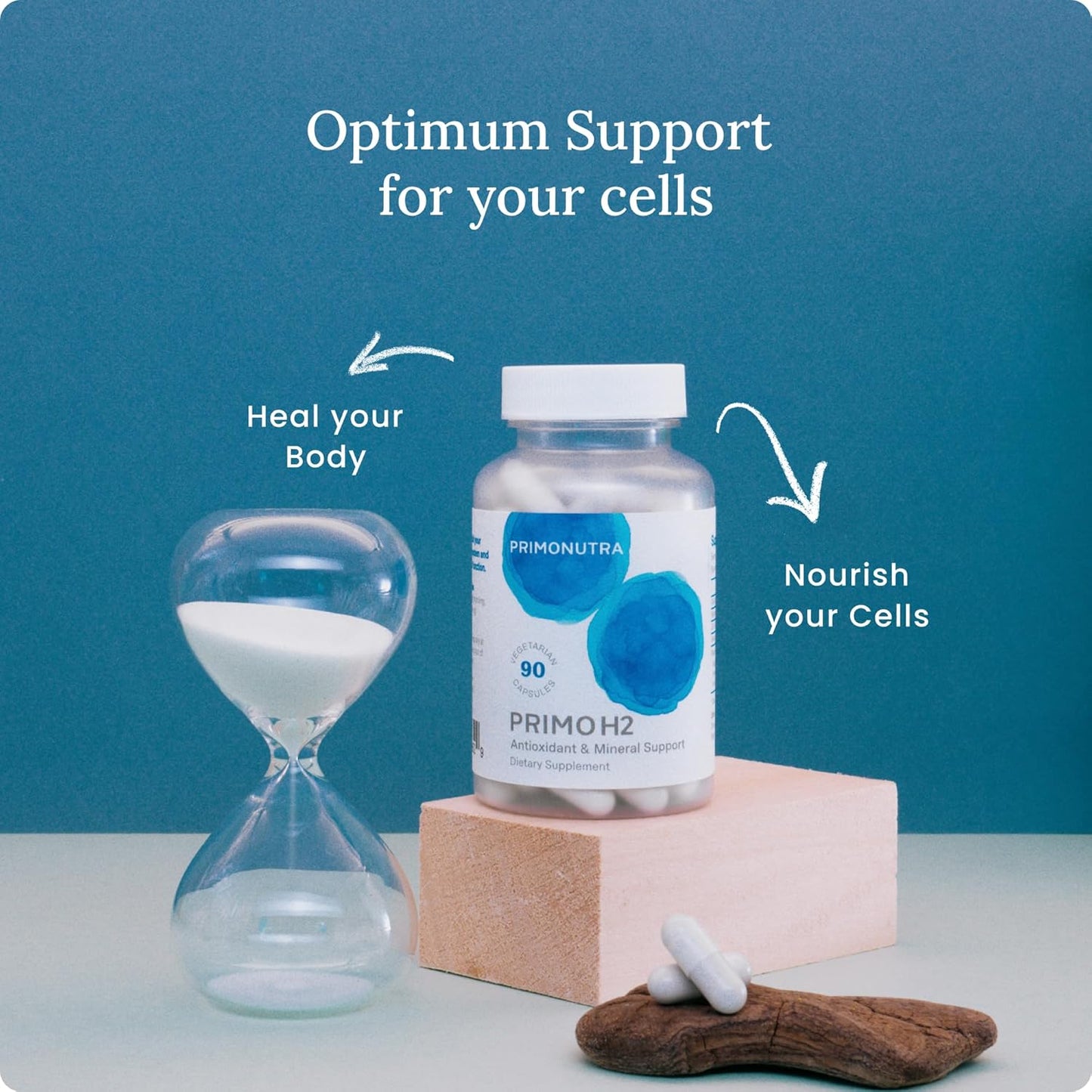 Ingestible Molecular Hydrogen Supplement 90ct - Antioxidant & Mineral Complex - Alternative to H2 Tablets & Hydrogen Water