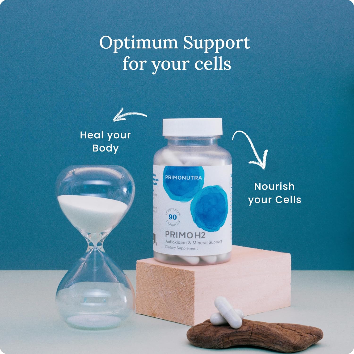 Ingestible Molecular Hydrogen Supplement 90ct - Antioxidant & Mineral Complex - Alternative to H2 Tablets & Hydrogen Water